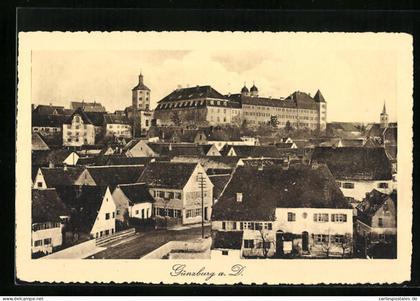 AK Günzburg a. D., Ortspartie aus der Vogelschau