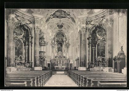AK Günzburg, Frauenkirche, Innenansicht