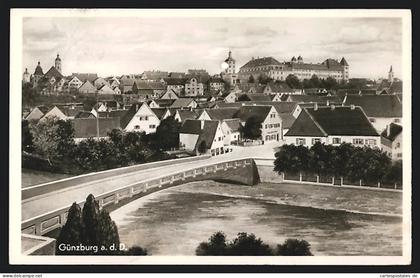 AK Günzburg, Teilansicht mit Brücke