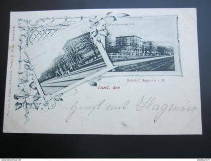 HAGENOW , Bahnhof ,  Schöne Karte  um  1900