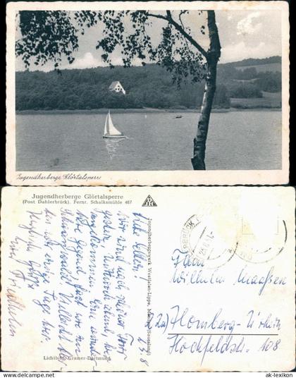 Ansichtskarte Halver Jugendherberge Glörtalsperre 1932