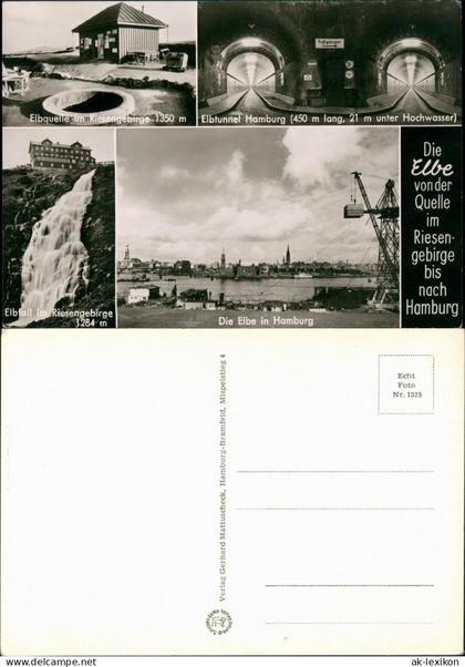 Ansichtskarte St. Pauli-Hamburg von der Quelle zur Mündung Elbe MB 1965
