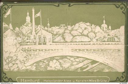 HAMBURG  CITY Helgolaender Allee und Kersten Miles Bruecke