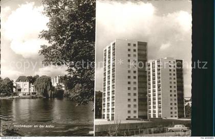 Winterhude Hochhaeuser an der Alster