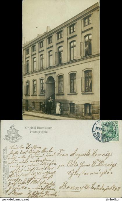 Ansichtskarte Harburg-Hamburg Straße - Hausfassade - Privatfoto 1908