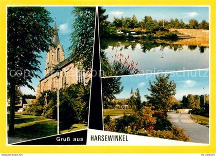Harsewinkel St Lucia Kirche See und Park im Moddenbachtal