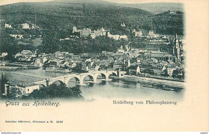 CPA Gruss aus Heidelberg Heidelberg vom Philosophenweg