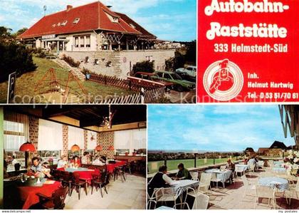 Helmstedt Niedersachsen Autobahn Raststaette Helmstedt Sued Speisesaal Terrasse