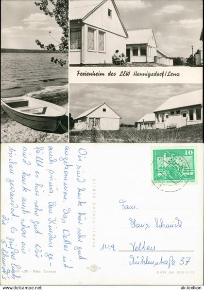 Hennigsdorf DDR Mehrbild-AK Ferienheim des LEW Hennigsdorf Lenz 1974