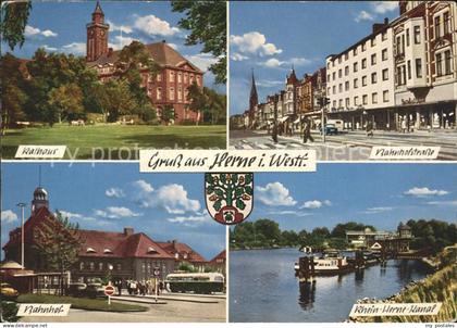 Herne Westfalen Rathaus Bahnhofstr Bahnhof Rhein Herne Kanal