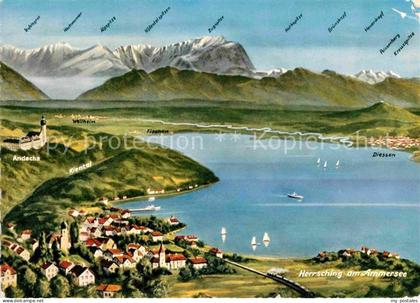 Herrsching Ammersee Fliegeraufnahme