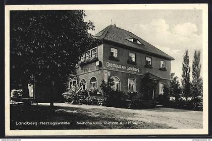 AK Landberg-Herzogswalde, Gasthaus zum Landberg, Aussenansicht