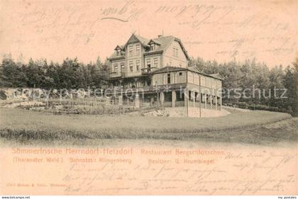 Herrndorf-Hetzdorf Restaurant Bergschloesschen Aussenansicht