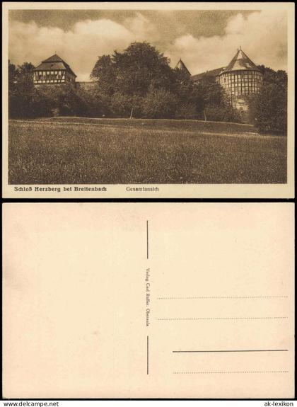 Ansichtskarte Breitenbach am Herzberg Schloß Herzberg 1928