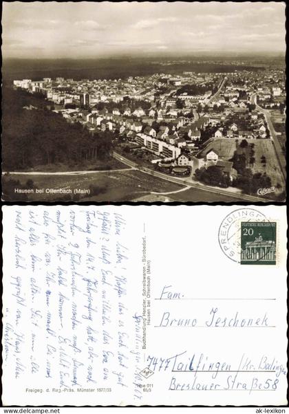 Ansichtskarte Hausen (Obertshausen) Luftbild 1967