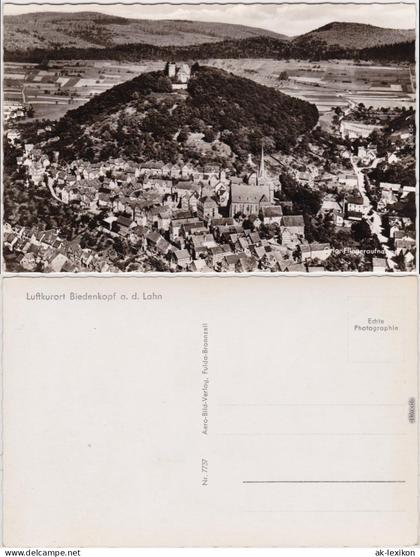 Biedenkopf Schoss Biedenkopf mit Stadt und Kirche von Oben 1968