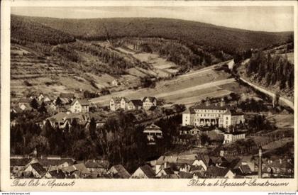 CPA Bad Orb im Main Kinzig Kreis Hessen, Blick auf das Spessart Sanatorium, Felder, Wald