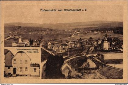 CPA Bleidenstadt Taunusstein Hessen, Totalansicht, Kolonialwarenhandlung Anton Wink