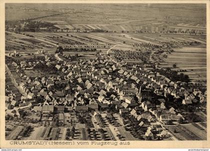 CPA Crumstadt Riedstadt Hessen, Luftaufnahme
