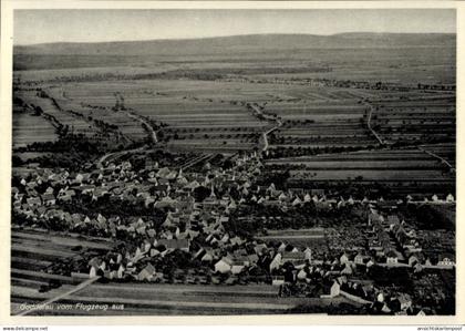CPA Goddelau Riedstadt in Hessen, Luftaufnahme von ländliche Umgebung, viele Dächer