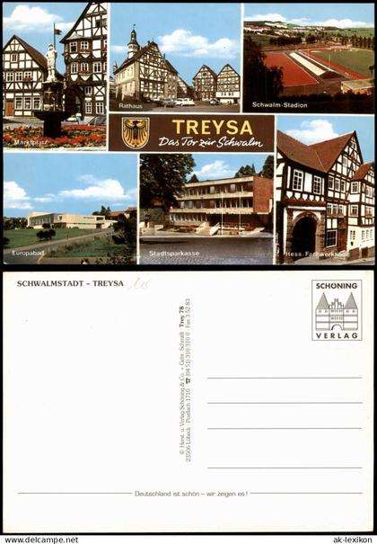 Treysa-Schwalmstadt Stadtsparkasse Marktplatz Schwalm Stadion 1982