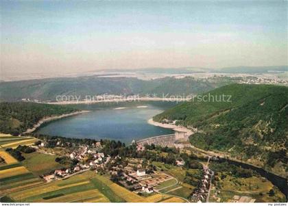 Waldeck  Edersee Edersee mit Sperrmauer und Schloss Waldeck