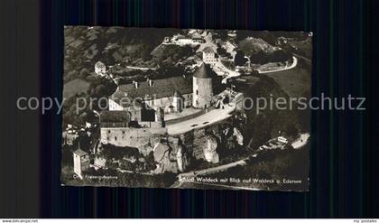 Waldeck Edersee Schloss Waldeck Fliegeraufnahme