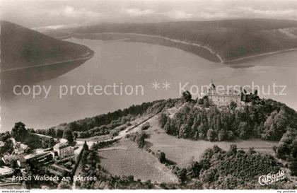 Waldeck Edersee Schloss Waldeck Fliegeraufnahme