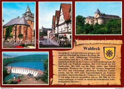 Waldeck Edersee Schlossstrasse Schloss-Waldeck Staumauer mit Edersee