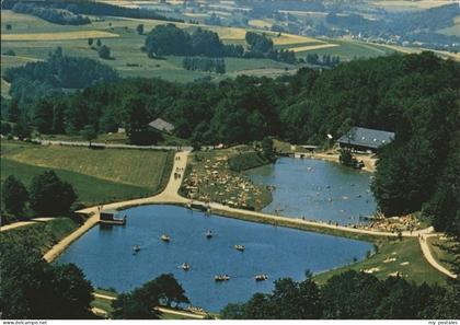 Wasserkuppe Rhoen Guckai See im Naturpark Rhoen Fliegeraufnahme