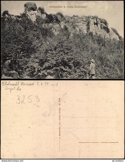 Ansichtskarte Hessisch Oldendorf Hohenstein, Felsen-Landschaft 1910