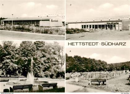 Hettstedt Sporthalle HO Kaufhalle Wasserspiel im Stadtpark Schwimmbad
