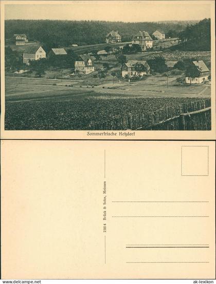 Ansichtskarte Hetzdorf-Halsbrücke Sommerfrische Häuser 1928