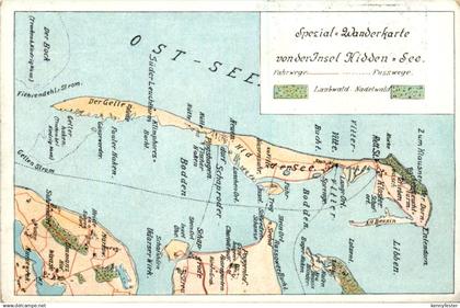 Hiddensee - Wanderkarte - Rückseite Hotel Zum Klausner
