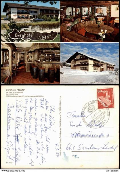Ansichtskarte Höchenschwand Berghotel Steffi (Mehrbildkarte) 1984