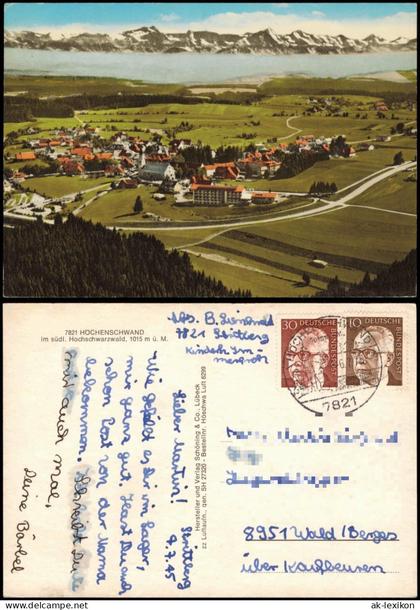 Ansichtskarte Höchenschwand Luftbild 1977