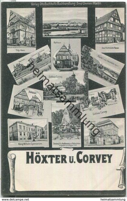 Höxter - Schloss Corvey - Gymnasium - Amtsgericht - Haus Fauth - Verlag Otto Buchholtz Höxter