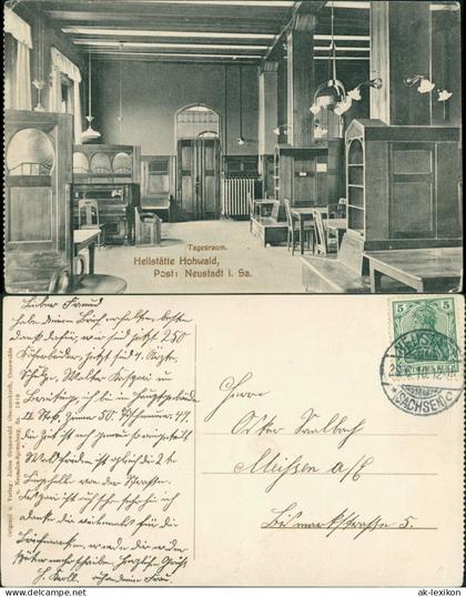 Ansichtskarte Hohwald (Sachsen) Tagesraum, Heilstätte Hohwald 1910