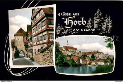 Horb Neckar Panorama Stadttor