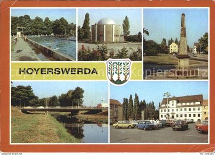 Hoyerswerda Stadtbad Planetarium Pestsaeule Elsterbruecke Rathaus