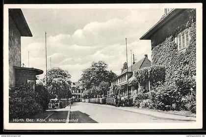 AK Hürth, Strassenblick zum Klementinenhof
