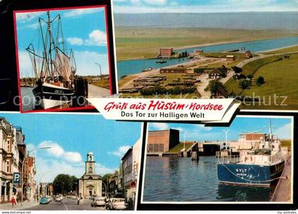 Husum Nordfriesland Fliegeraufnahme Hafen Kirche Tor zur Halligen Welt