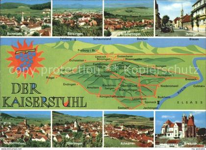 Kaiserstuhl Region mit Bickensohl Boetzingen Bischoffingen Ihringen Oberrotweil