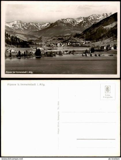 Ansichtskarte Immenstadt (Allgäu) Alpsee bei Immenstadt i. Allgäu 1930