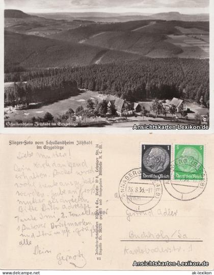 Ansichtskarte Jöhstadt (Erzgebirge) Luftbild Schullandheim 1936