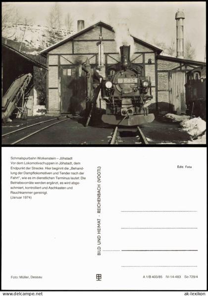 Jöhstadt (Erzgebirge) Schmalspurbahn Wolkensteinn-Jöhstadt schuppen 1985