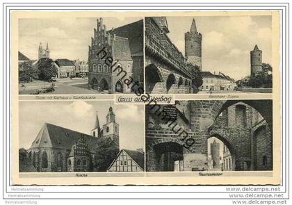 Jüterbog - Markt - Rathaus - Kirchen