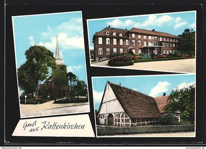 AK Kaltenkirchen, Gebäudeansicht, Kirche, Fachwerkhaus