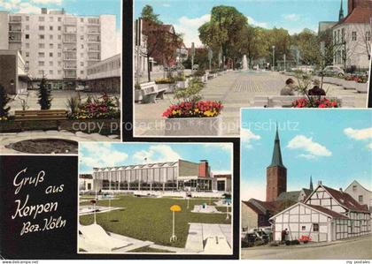 Kerpen  Rheinland Wohnblock Stadtplatz Stadthalle Minigolf Kirche