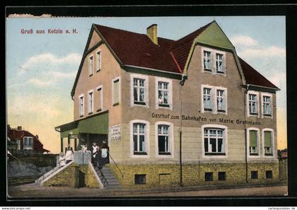 AK Ketzin a. H., Gasthof zum Bahnhafen von Marie Grohmann